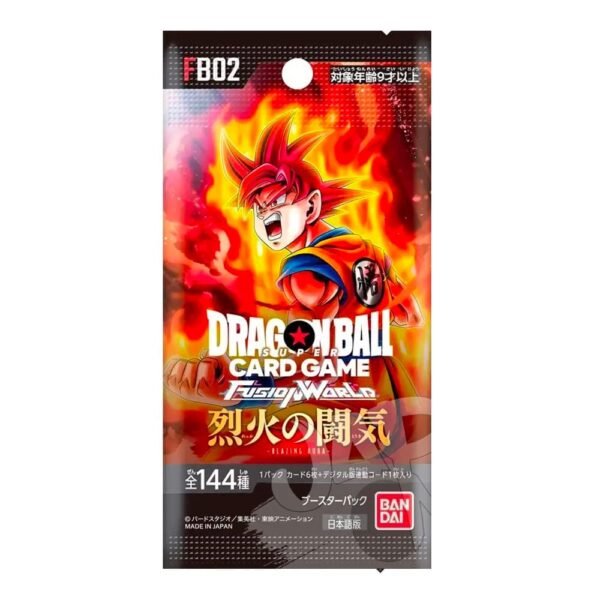 Dragon Ball Fusion World Card Game Blazing Aura FB02 Booster PackBustina Giapponese