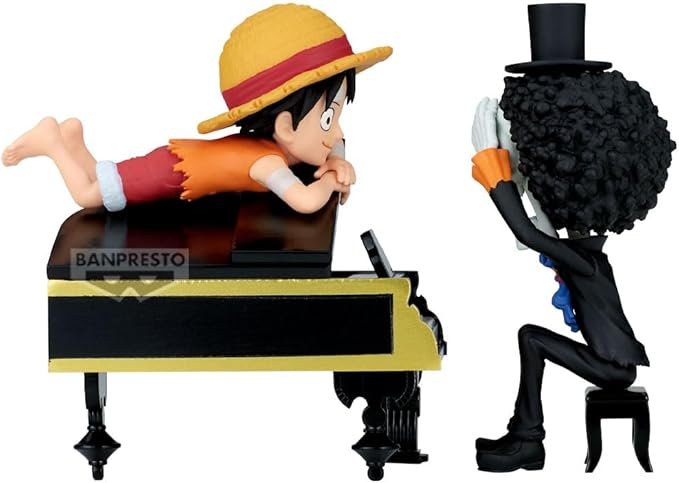 Banpresto Figura d'azione Monkey D. Luffy & Brook One Piece, World Collectable Log Stories, That'S Great!! After All This Time, He's Still